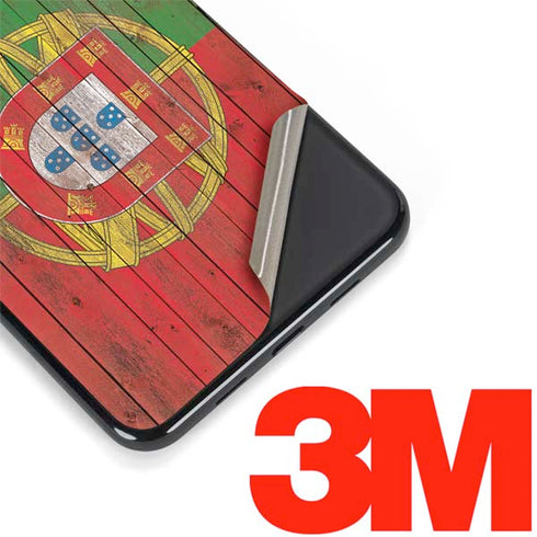 Portuguese Flag Dark Wood Google Pixel 3a Skin